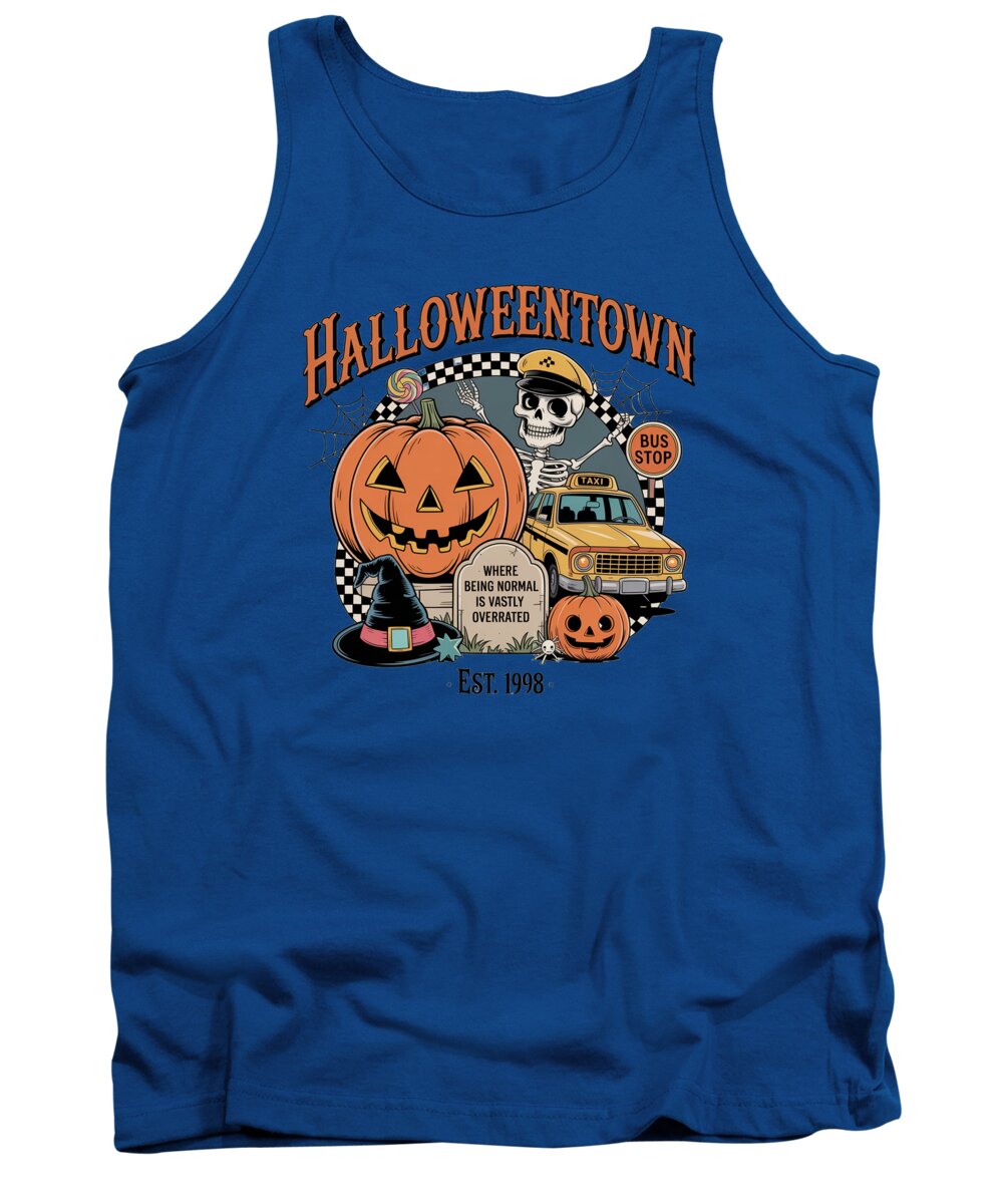 Halloween Town Taxi Stop - Tank Top