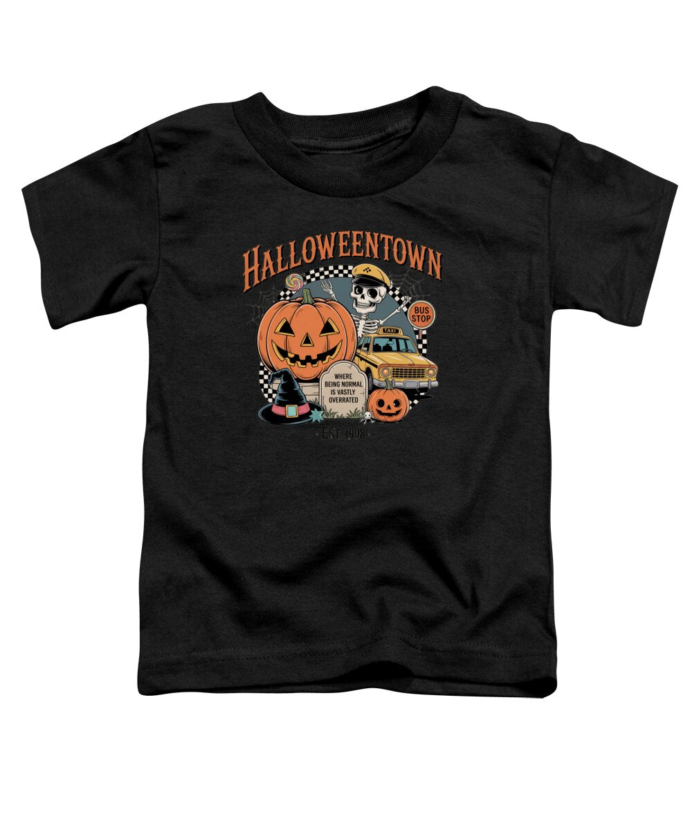 Halloween Town Taxi Stop - Toddler T-Shirt