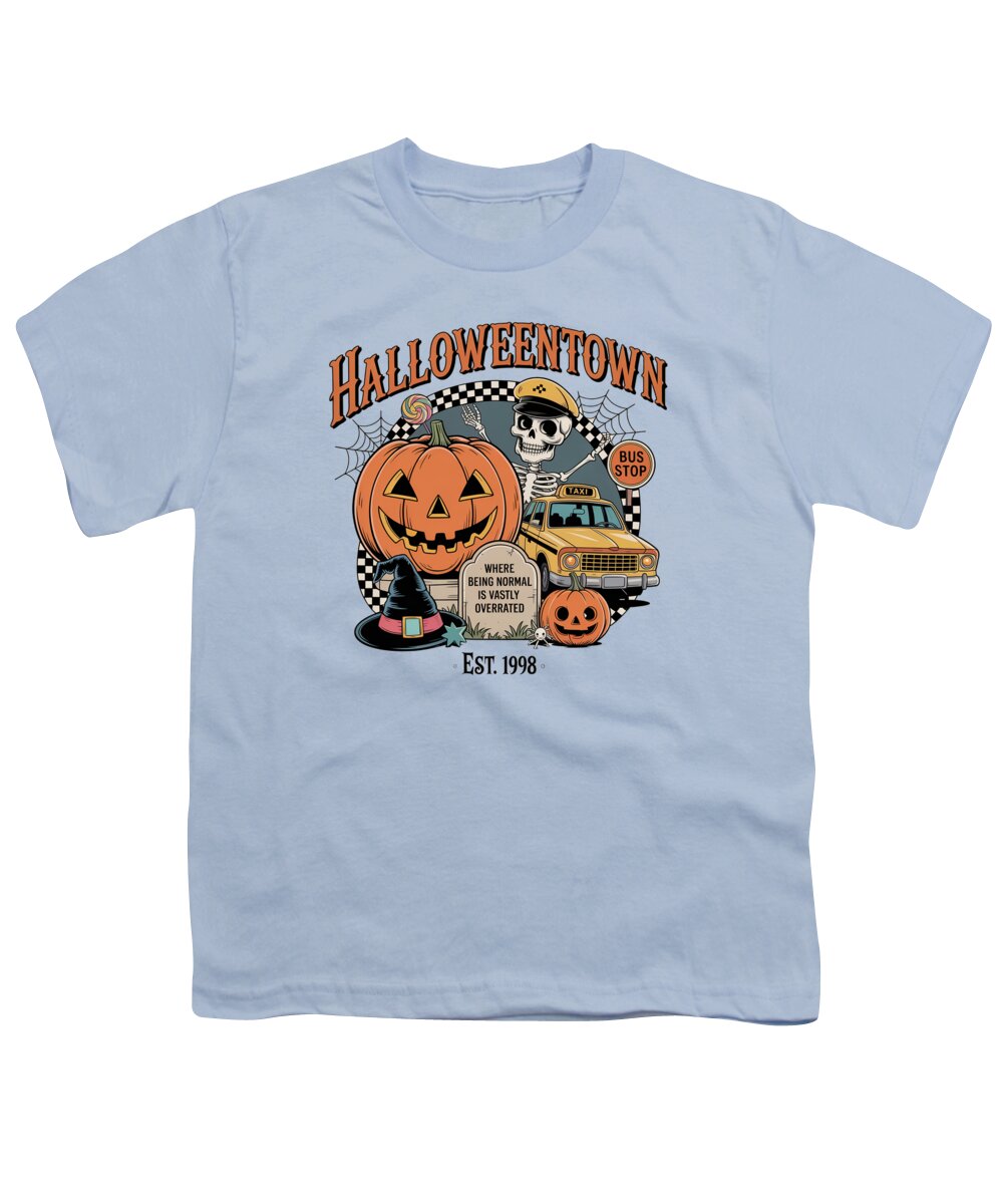 Halloween Town Taxi Stop - Youth T-Shirt
