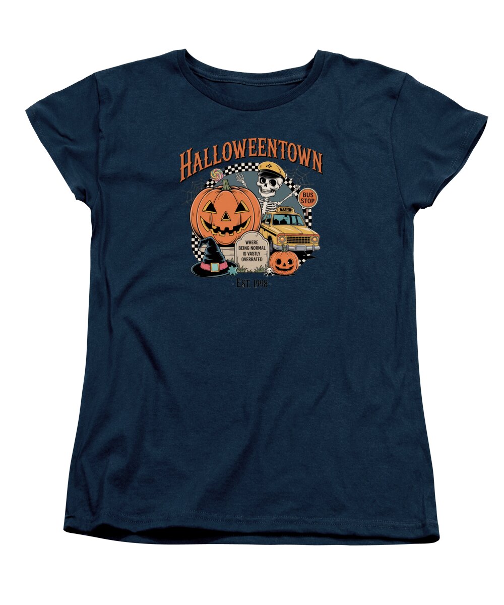 Halloween Town Taxi Stop - Women's T-Shirt