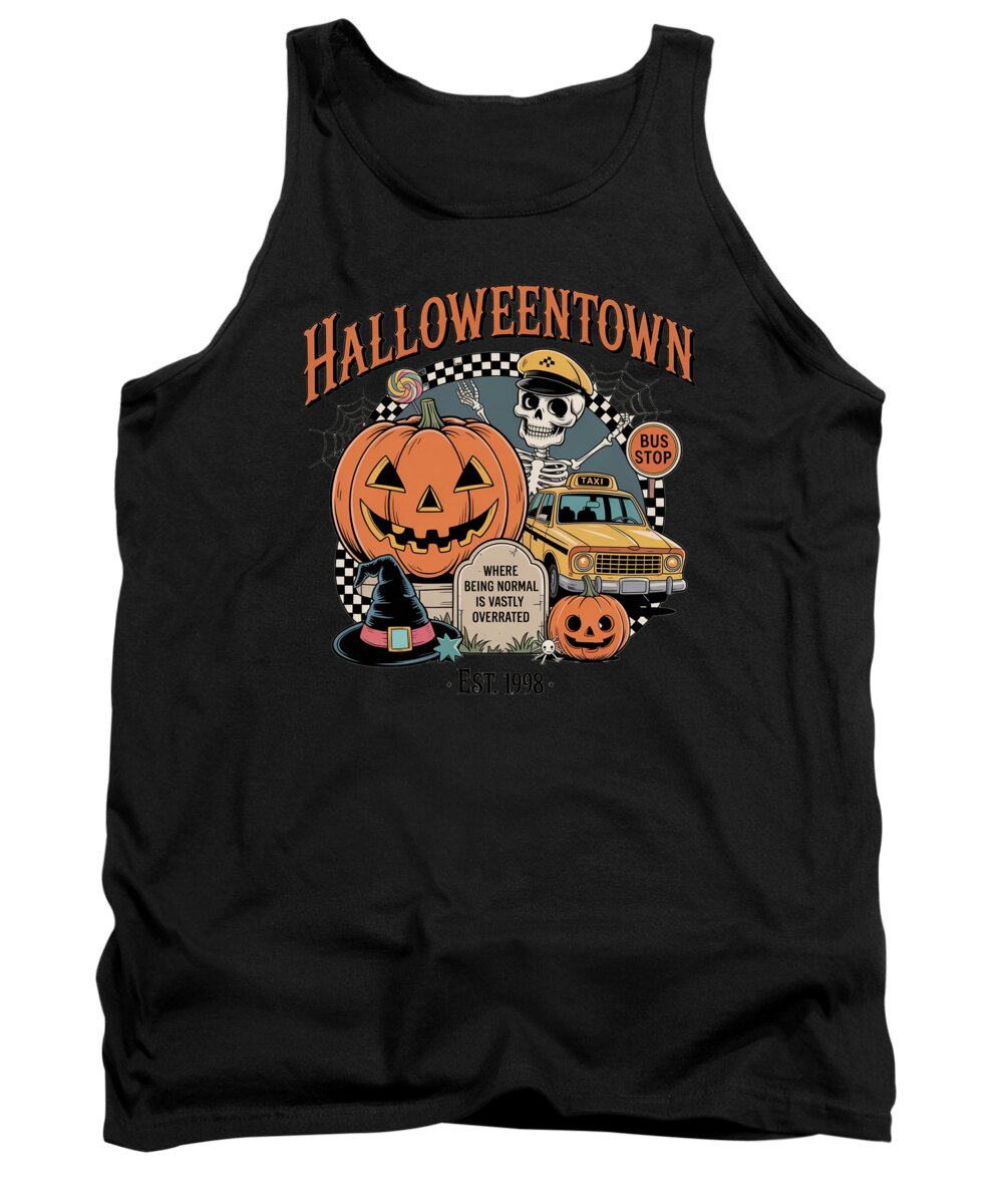 Halloween Town Taxi Stop - Tank Top