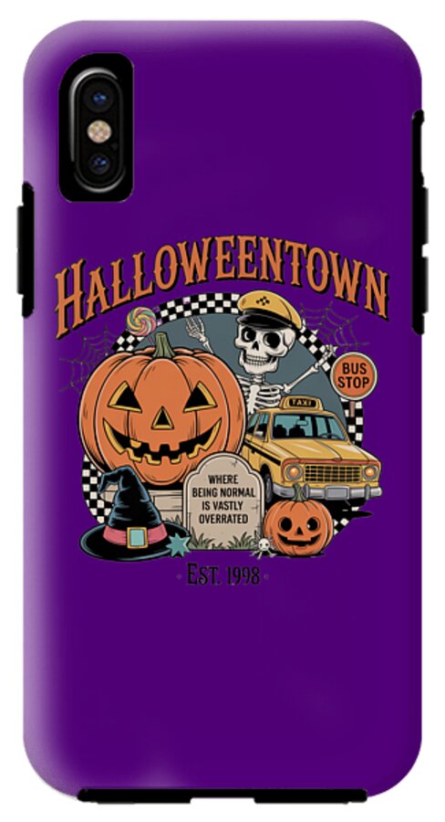 Halloween Town Taxi Stop - Phone Case