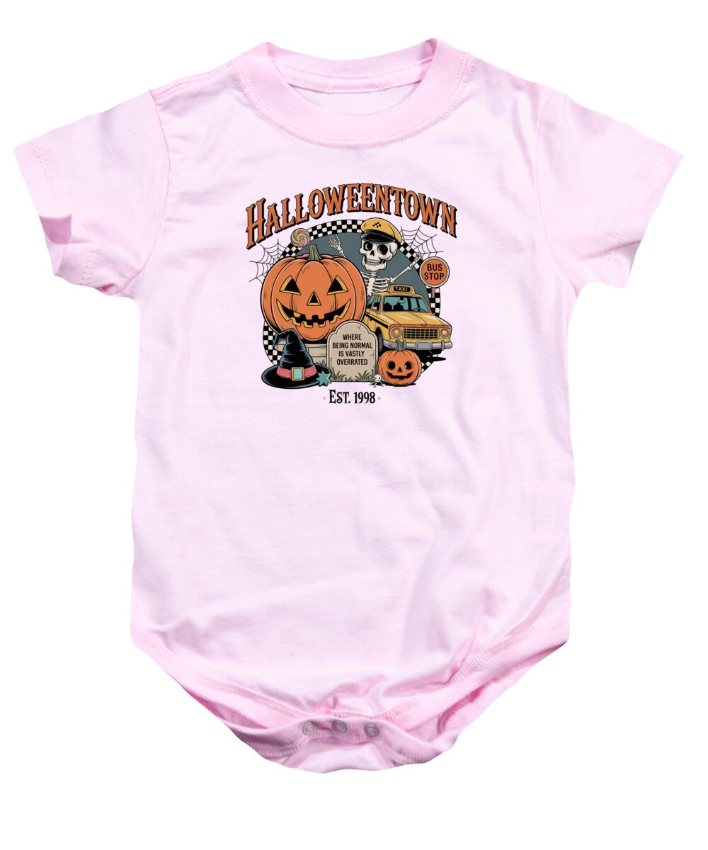 Halloween Town Taxi Stop - Baby Onesie