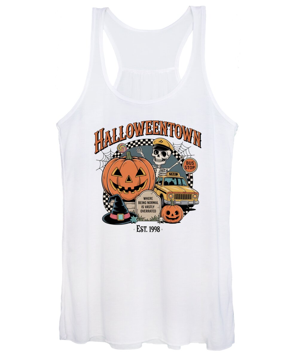 Halloween Town Taxi Stop - Women's Tank Top