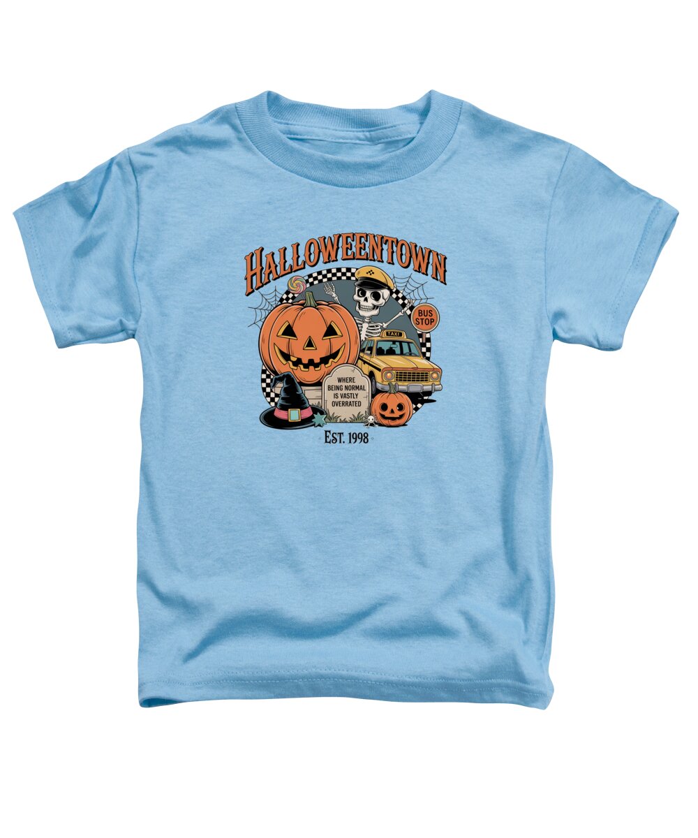 Halloween Town Taxi Stop - Toddler T-Shirt