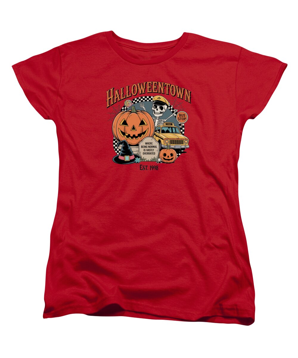 Halloween Town Taxi Stop - Women's T-Shirt