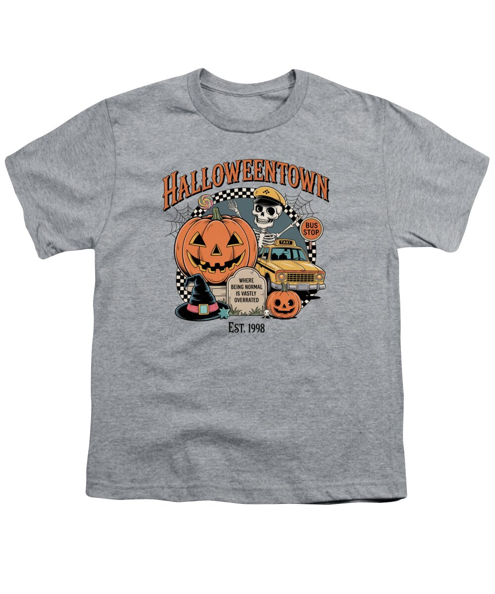 Halloween Town Taxi Stop - Youth T-Shirt