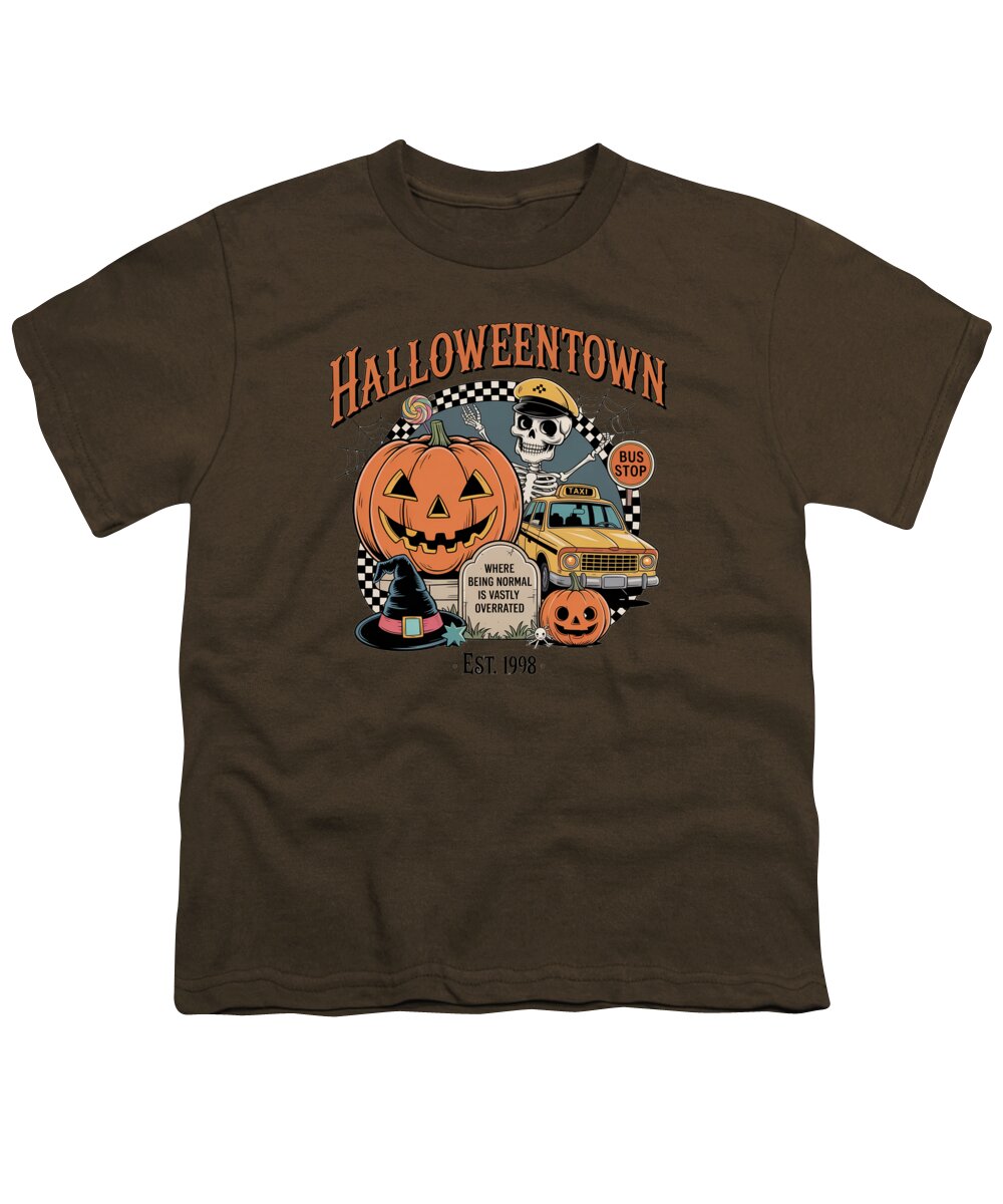 Halloween Town Taxi Stop - Youth T-Shirt