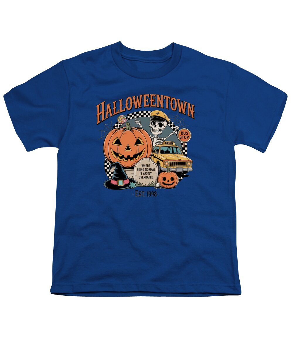 Halloween Town Taxi Stop - Youth T-Shirt
