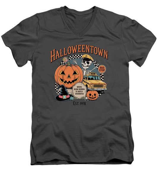 Halloween Town Taxi Stop - Men's V-Neck T-Shirt