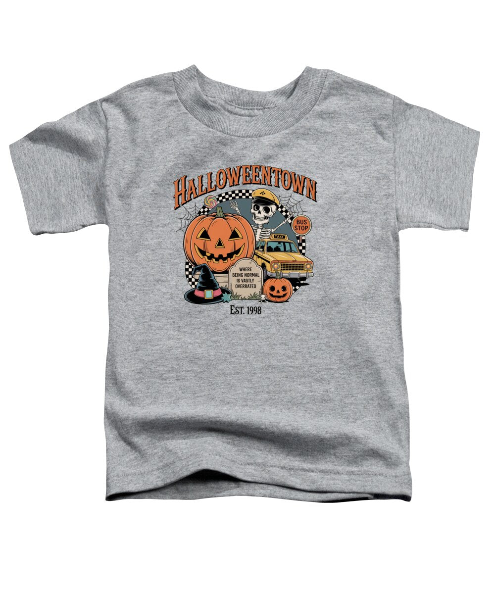 Halloween Town Taxi Stop - Toddler T-Shirt