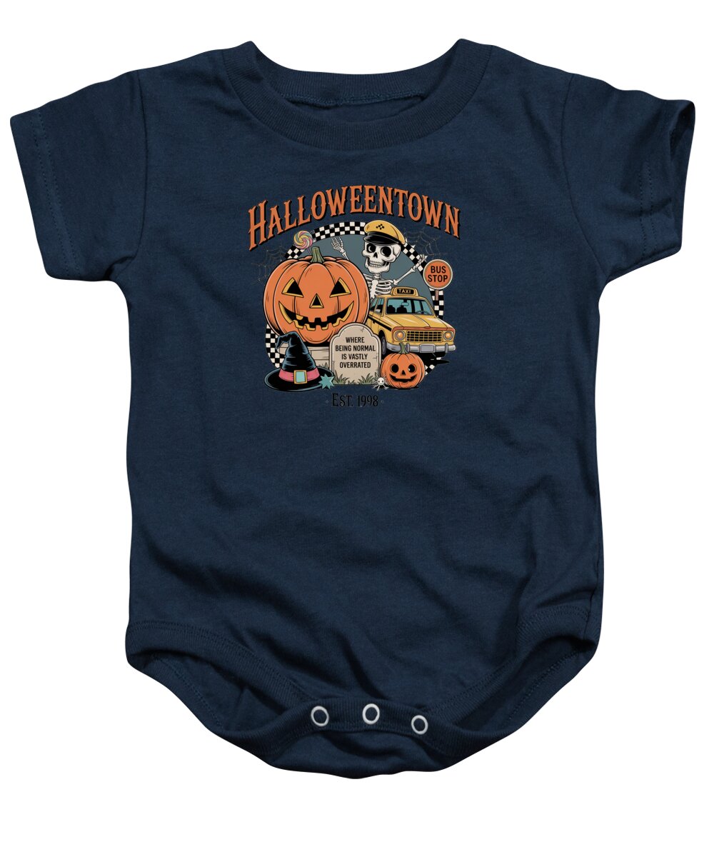 Halloween Town Taxi Stop - Baby Onesie