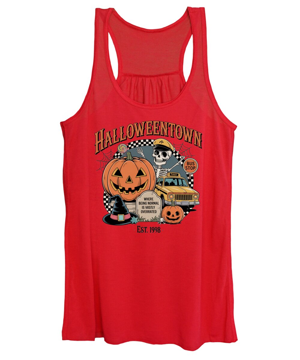 Halloween Town Taxi Stop - Women's Tank Top