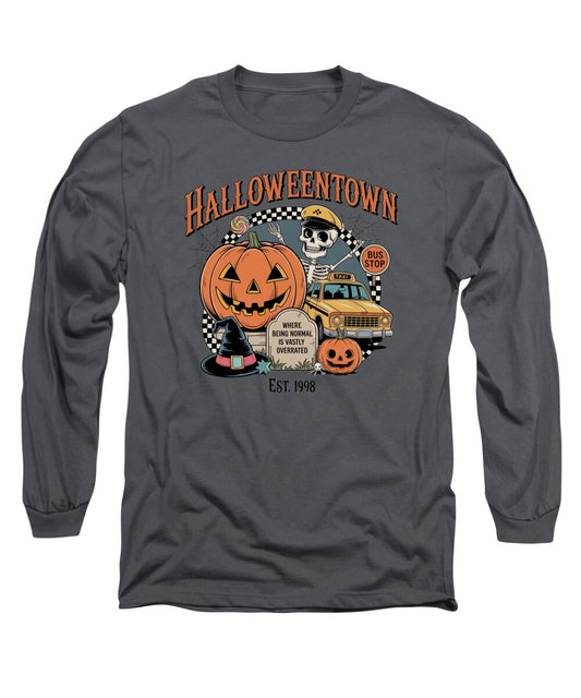Halloween Town Taxi Stop - Long Sleeve T-Shirt