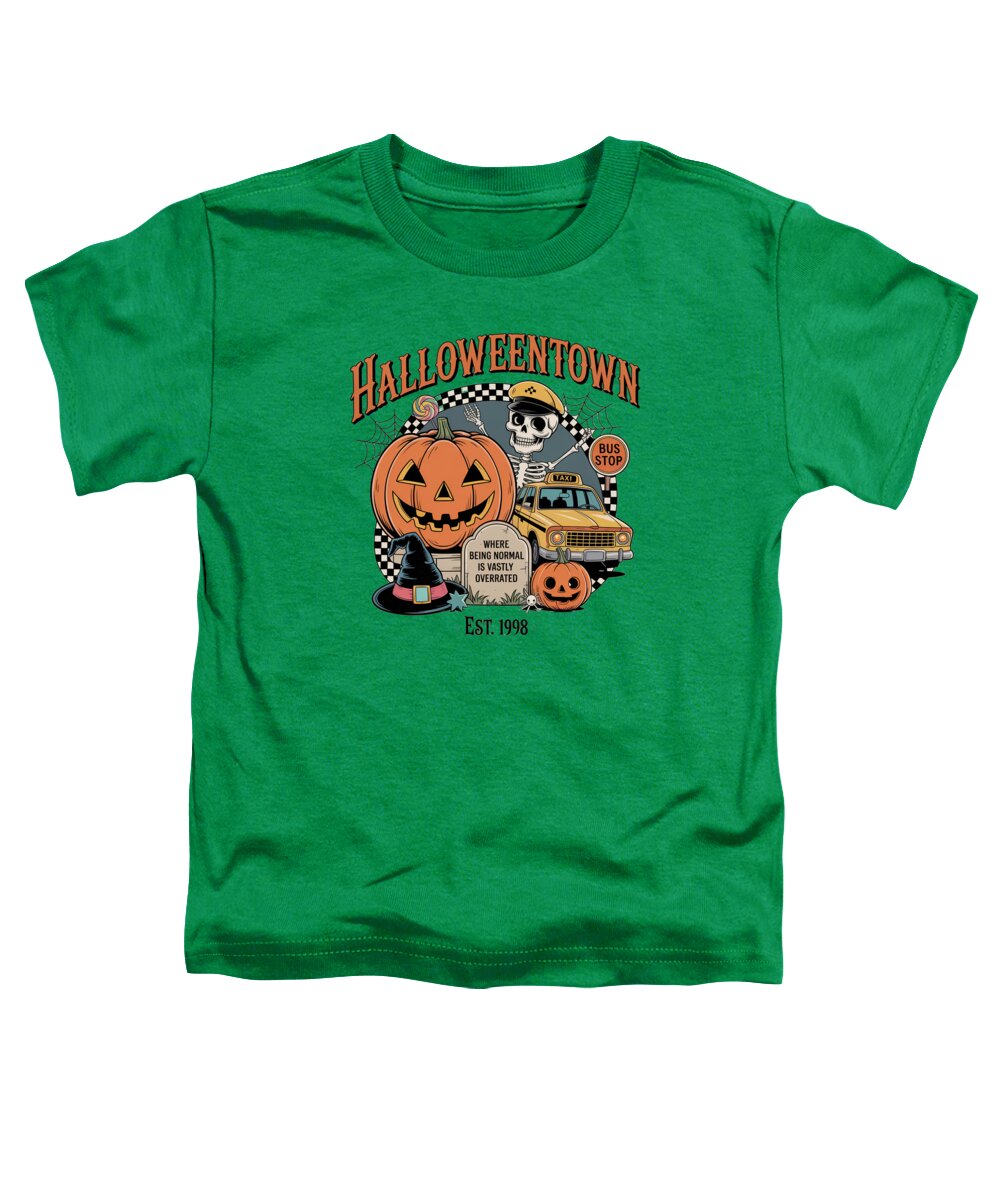 Halloween Town Taxi Stop - Toddler T-Shirt
