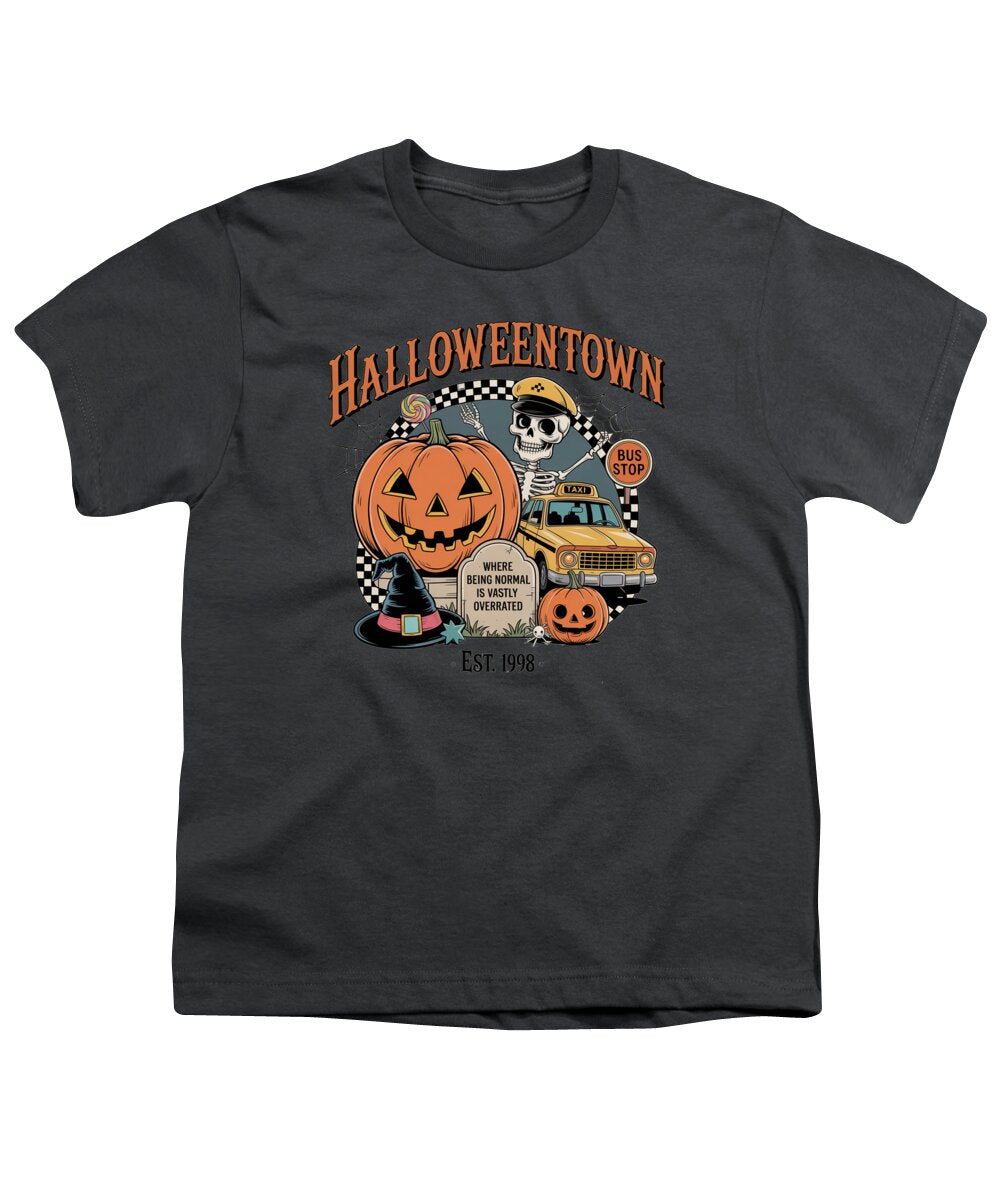 Halloween Town Taxi Stop - Youth T-Shirt