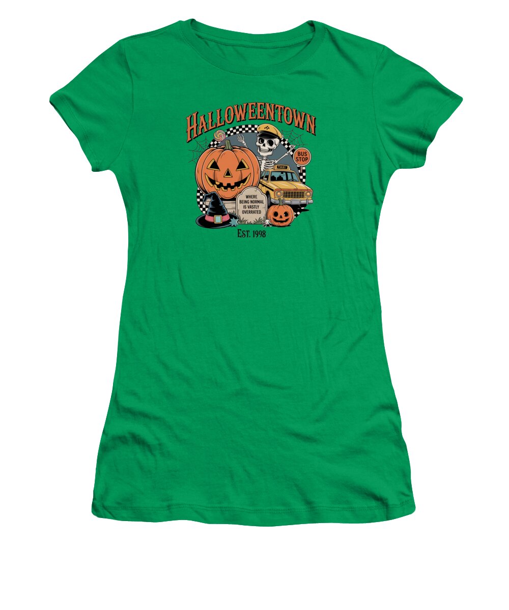 Halloween Town Taxi Stop - Women's T-Shirt