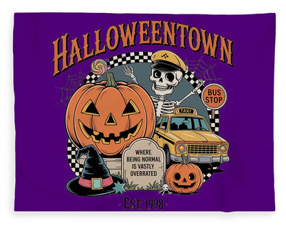 Halloween Town Taxi Stop - Blanket