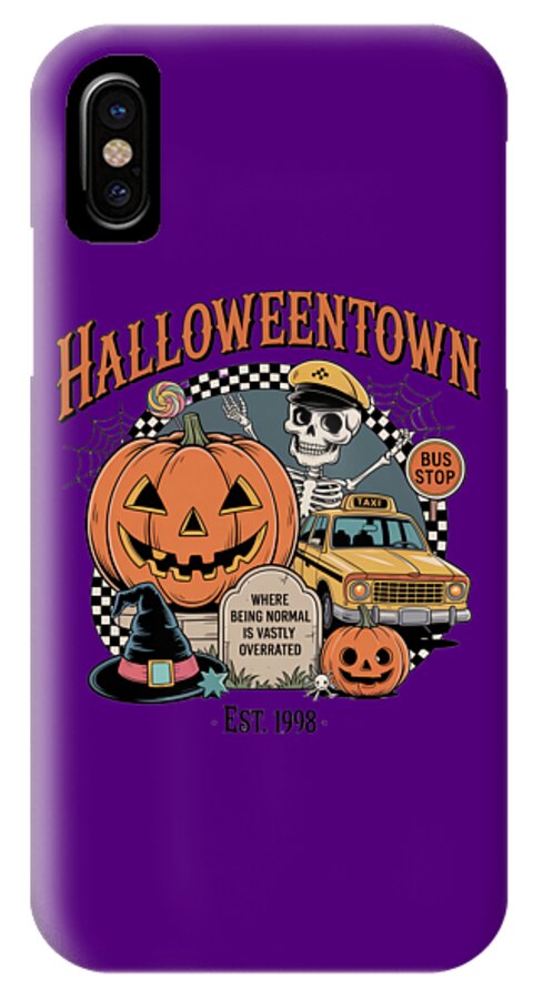 Halloween Town Taxi Stop - Phone Case