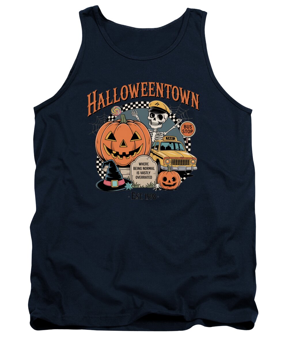 Halloween Town Taxi Stop - Tank Top