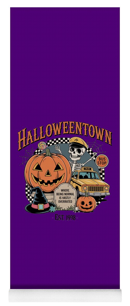 Halloween Town Taxi Stop - Yoga Mat