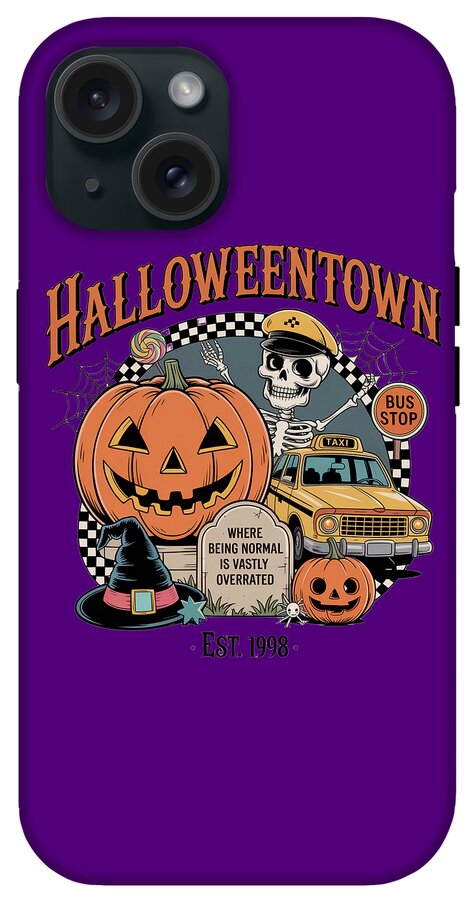 Halloween Town Taxi Stop - Phone Case