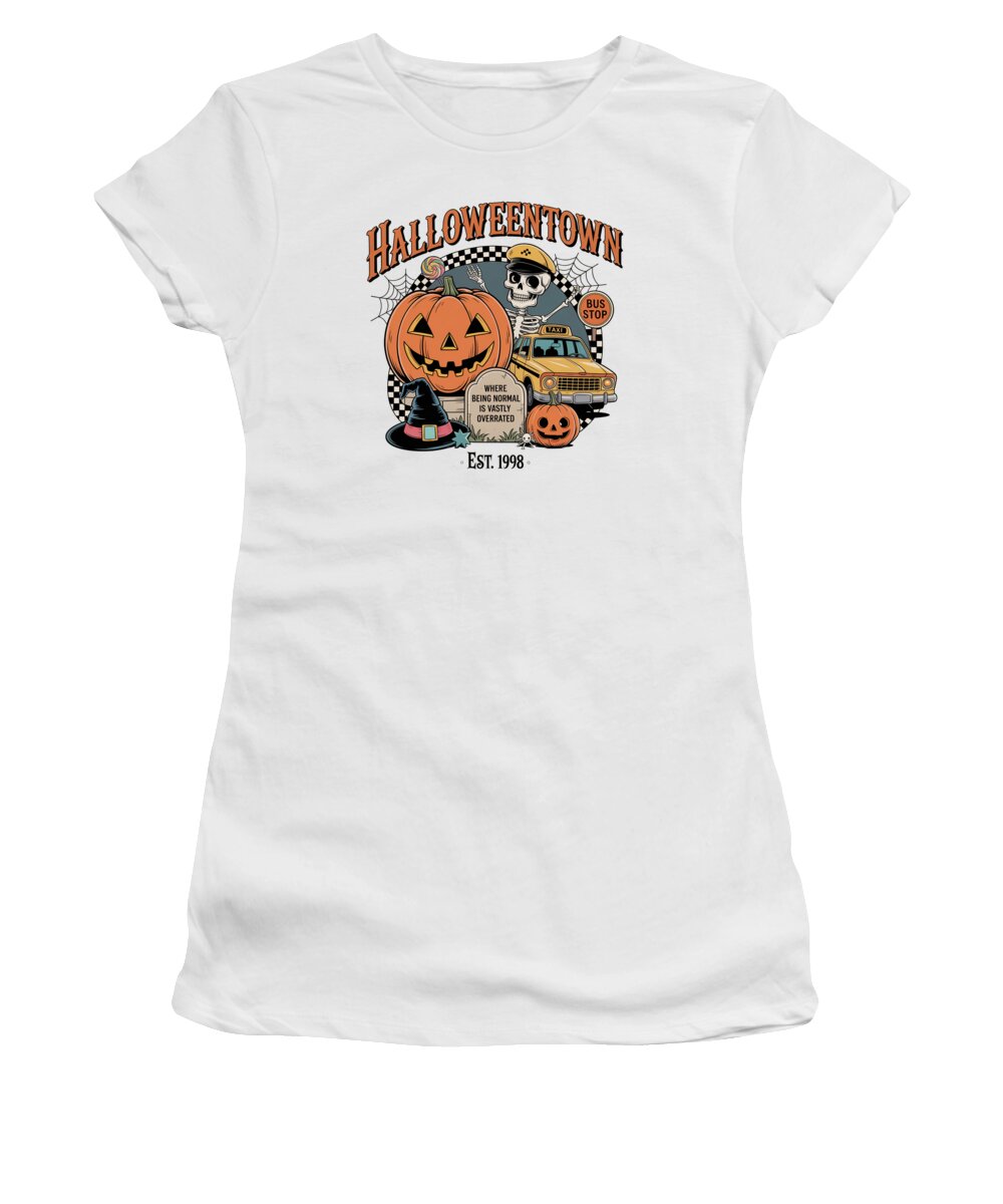 Halloween Town Taxi Stop - Women's T-Shirt