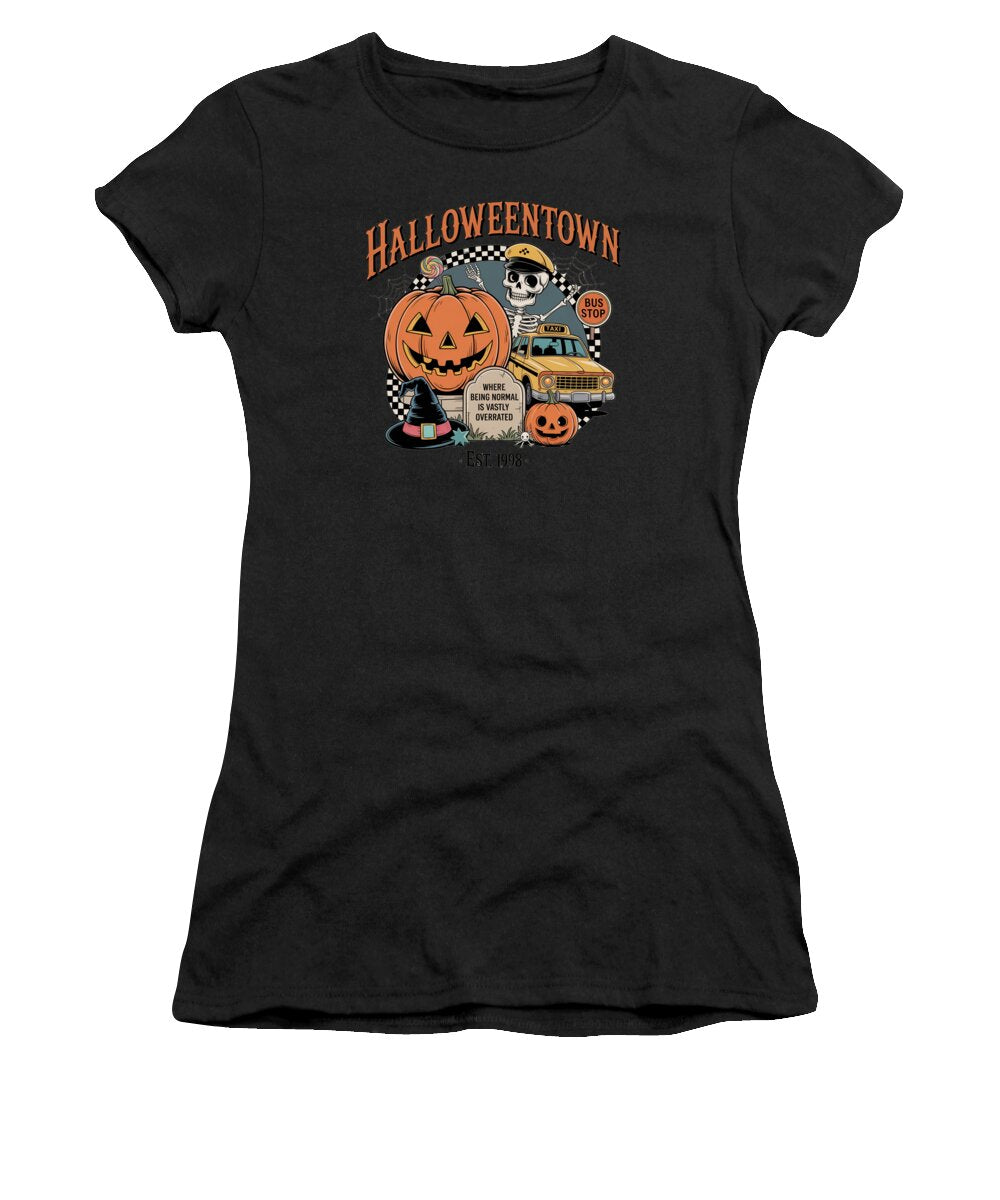Halloween Town Taxi Stop - Women's T-Shirt