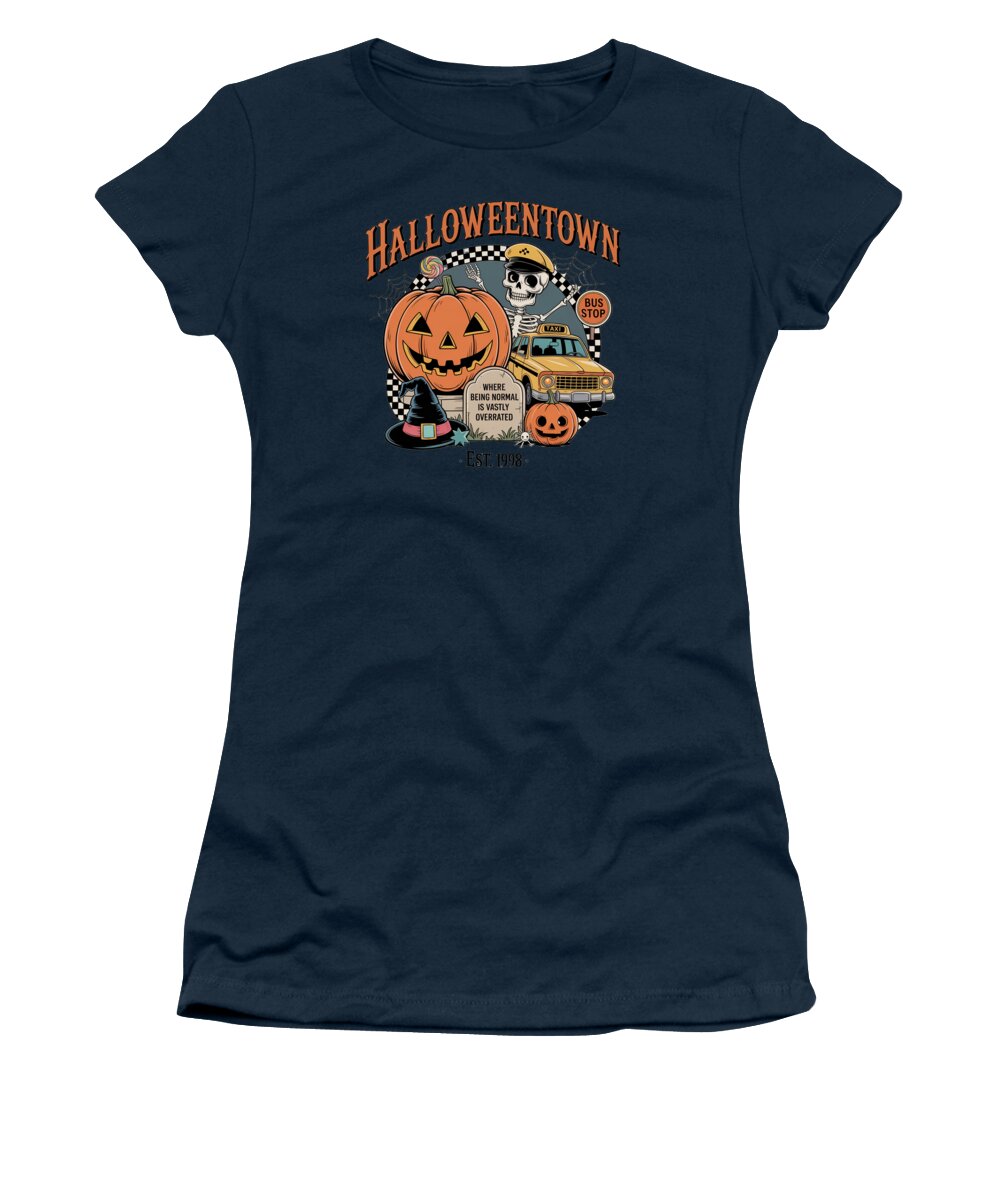 Halloween Town Taxi Stop - Women's T-Shirt