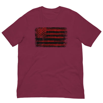 Scar Design Maroon / XS Hawk American Flag T-shirt