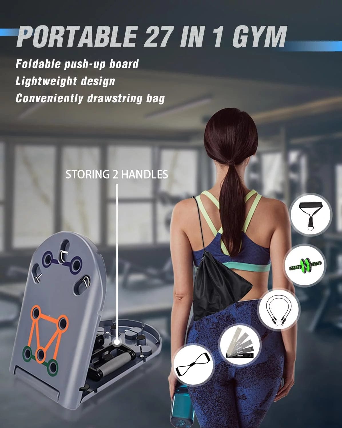 Home Workout Equipment 27-In-1 Portable Gym