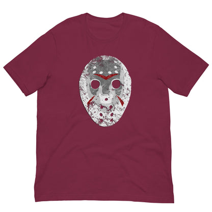 Horror Film Mask T-shirt Maroon / XS