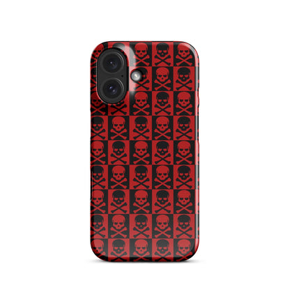 Horror Skulls Snap Case for iPhone® | Red and Black Skulls Pattern | Gothic iPhone Case iPhone 16