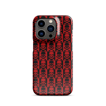 Horror Skulls Snap Case for iPhone® | Red and Black Skulls Pattern | Gothic iPhone Case iPhone 14 Pro