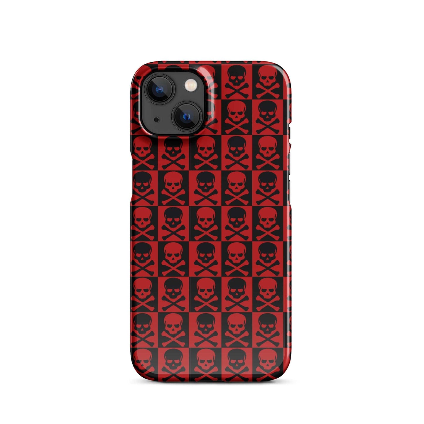 Horror Skulls Snap Case for iPhone® | Red and Black Skulls Pattern | Gothic iPhone Case iPhone 13