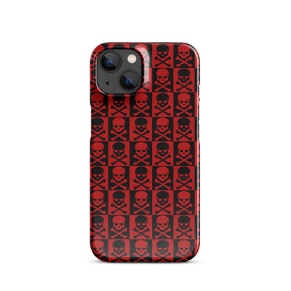 Horror Skulls Snap Case for iPhone® | Red and Black Skulls Pattern | Gothic iPhone Case iPhone 14