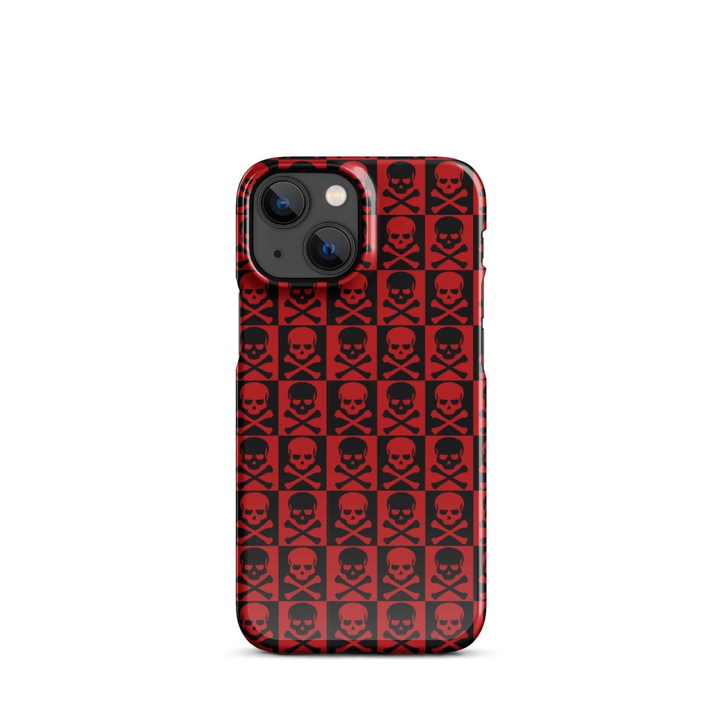 Horror Skulls Snap Case for iPhone® | Red and Black Skulls Pattern | Gothic iPhone Case iPhone 13 Mini