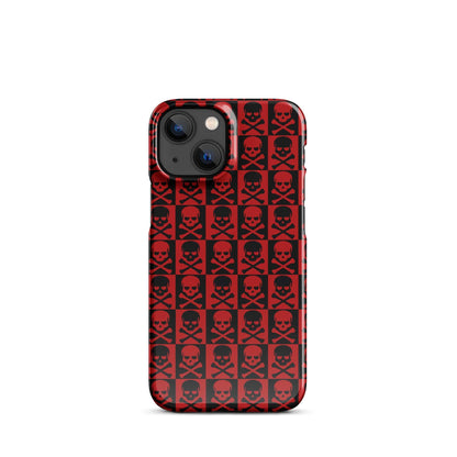 Horror Skulls Snap Case for iPhone® | Red and Black Skulls Pattern | Gothic iPhone Case iPhone 13 Mini