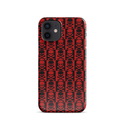 Horror Skulls Snap Case for iPhone® | Red and Black Skulls Pattern | Gothic iPhone Case iPhone 12