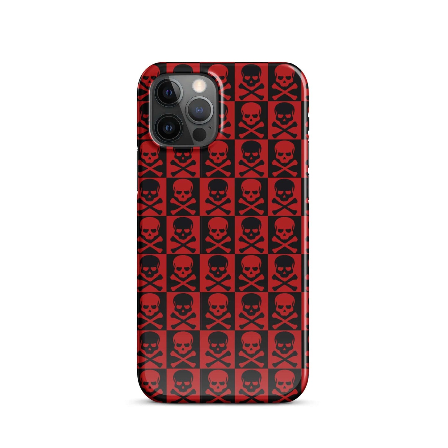 Horror Skulls Snap Case for iPhone® | Red and Black Skulls Pattern | Gothic iPhone Case iPhone 12 Pro