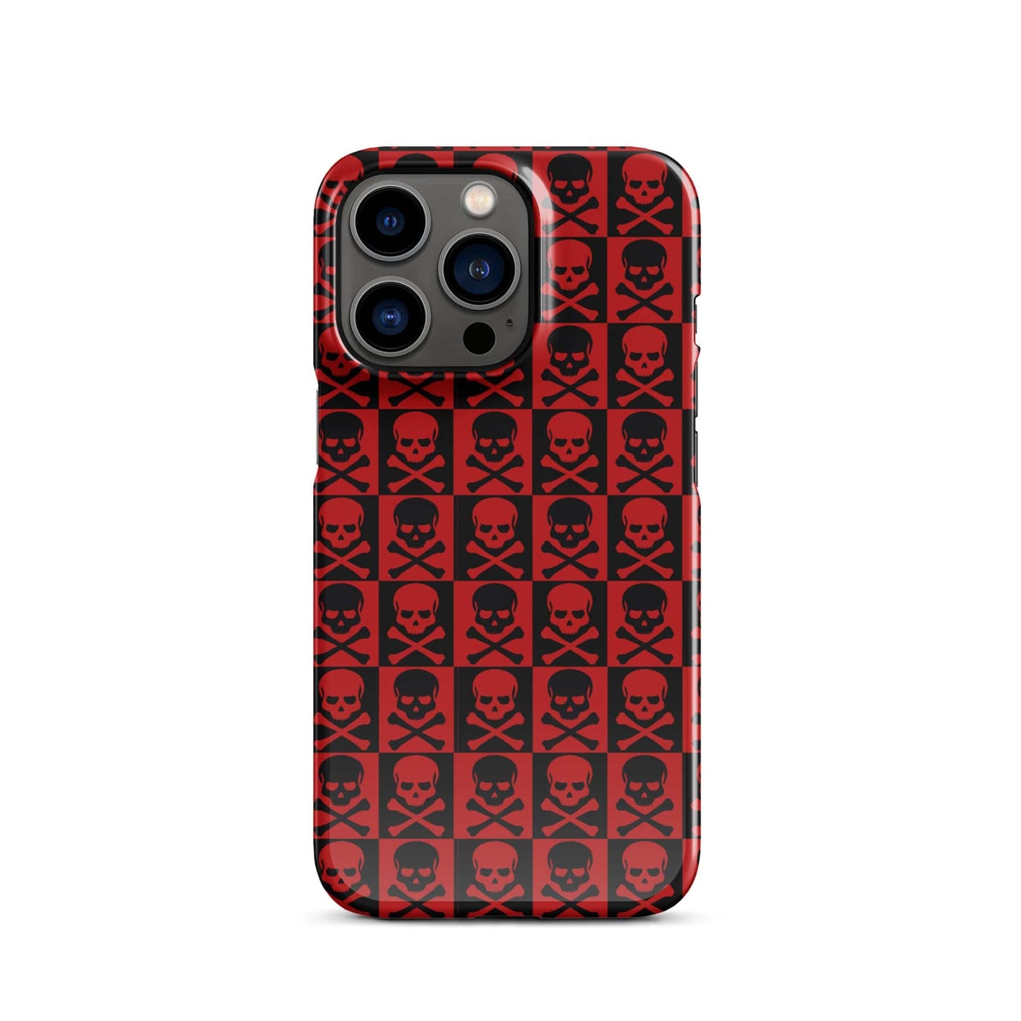 Horror Skulls Snap Case for iPhone® | Red and Black Skulls Pattern | Gothic iPhone Case iPhone 13 Pro