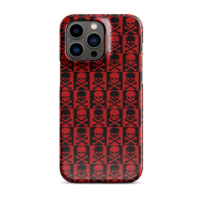 Horror Skulls Snap Case for iPhone® | Red and Black Skulls Pattern | Gothic iPhone Case iPhone 14 Pro Max