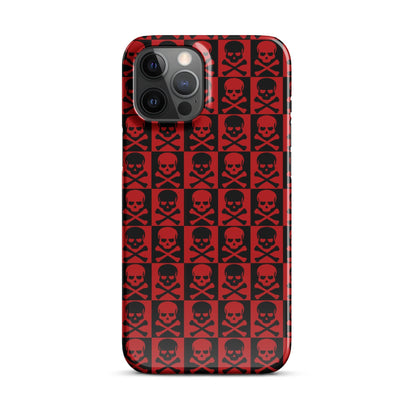 Horror Skulls Snap Case for iPhone® | Red and Black Skulls Pattern | Gothic iPhone Case iPhone 12 Pro Max