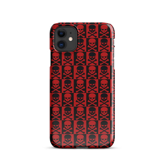 Horror Skulls Snap Case for iPhone® | Red and Black Skulls Pattern | Gothic iPhone Case iPhone 11