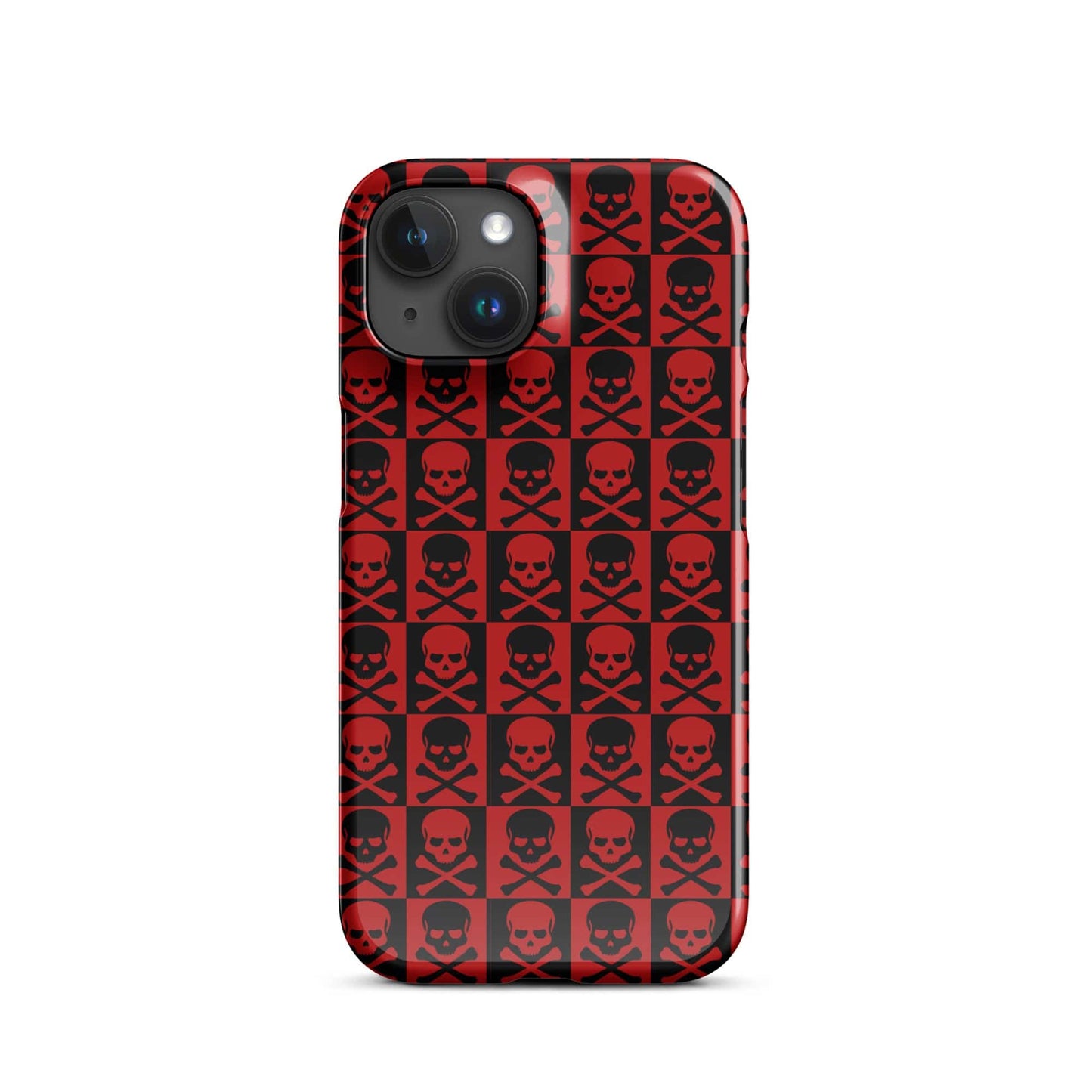 Horror Skulls Snap Case for iPhone® | Red and Black Skulls Pattern | Gothic iPhone Case iPhone 15