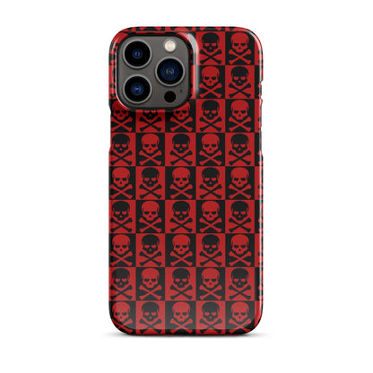 Horror Skulls Snap Case for iPhone® | Red and Black Skulls Pattern | Gothic iPhone Case iPhone 13 Pro Max