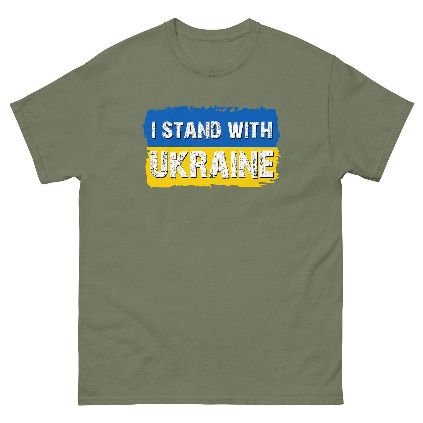 I Stand With Ukraine T-shirt Military Green / S