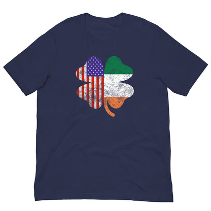 Irish American Flag T-shirt Navy / XS