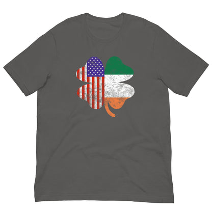 Irish American Flag T-shirt Asphalt / S