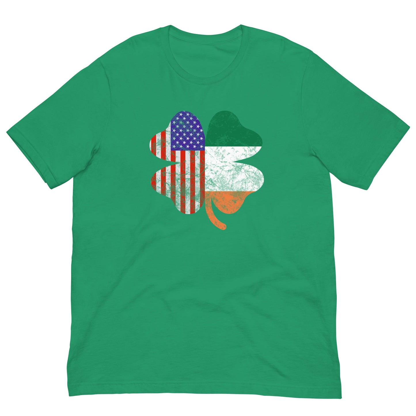 Irish American Flag T-shirt Kelly / XS